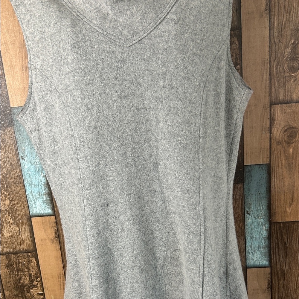 Pascal Millet Large  Gray Sleeveless Turtleneck Midi Dress - Picture 4 of 16